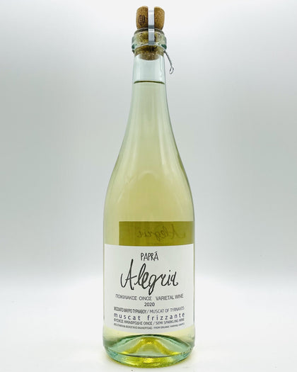 Alegria 2020-Papras Organic Wines-fruchtig,Griechenland,Griechischer Biowein,Griechischer Wein,Muscat aus Tyrnavos,Papas Organic Wines,prickelnd,Schaumwein Weiss,Schäumer,Thessalien,Weinshop